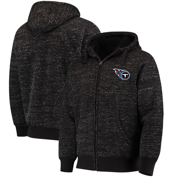 Men's Tennessee Titans G-III Sports by Carl Banks Heathered Black Discovery Sherpa Full-Zip NFL Jacket
